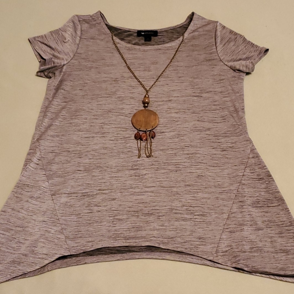 Ladies flare side short sleeve top